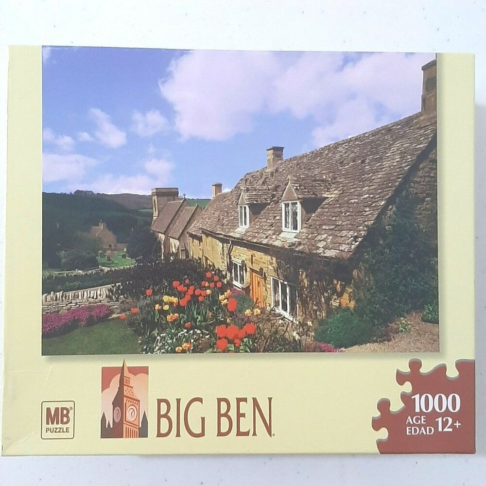 Big Ben Cotswolds Cottage Snowshill Village‎ England 1000 Piece Jigsaw Puzzle